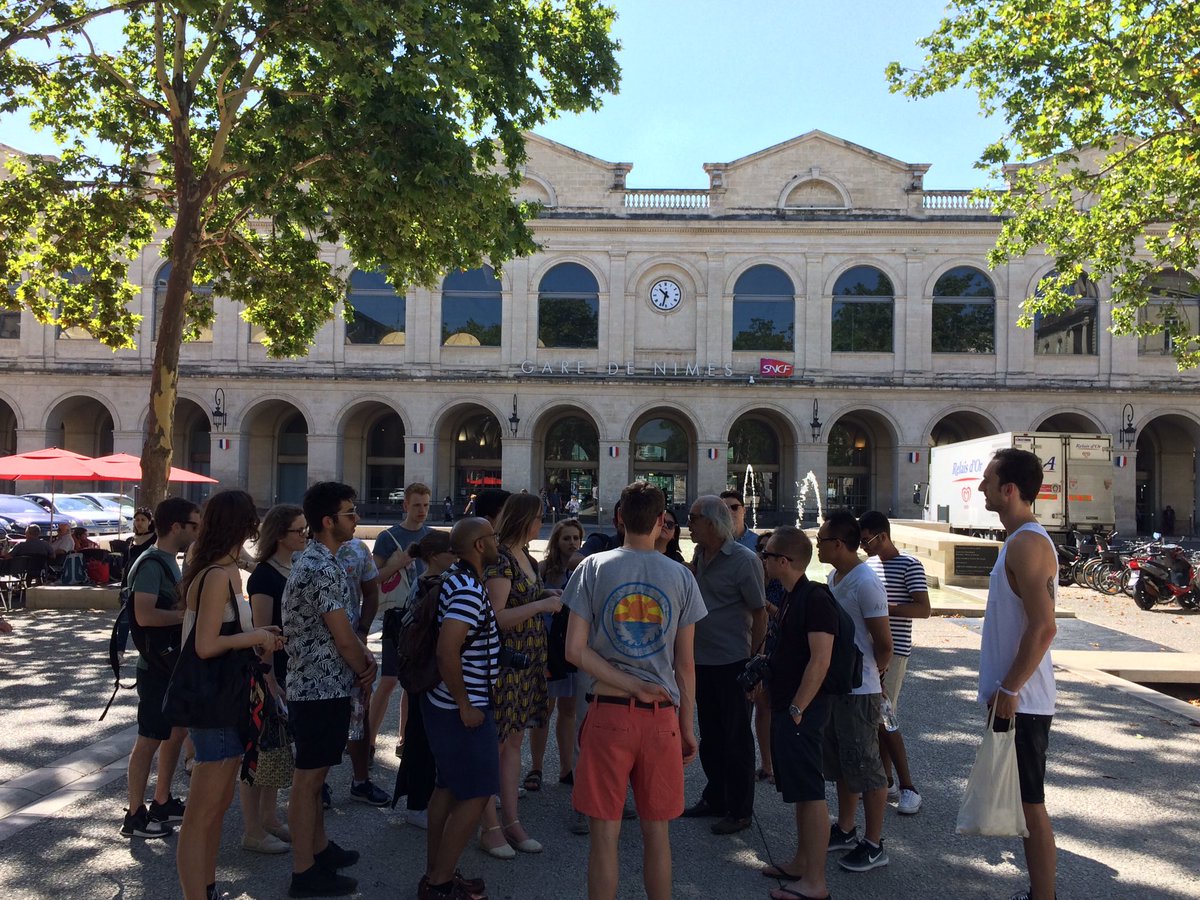 Hawkins_Brown's tweet photo. #Education #research #HBtrips touring around Nimes with Jean-Luc from Traveses Agence https://t.co/WSvqJ6iUze
