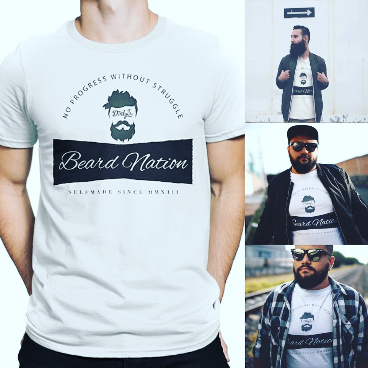 Beard Nation Tees &amp; Vests on Sale now at our webstore head over and grab yourself some swag 👌#Beard #Shopping #Sale #Dirty3rd #BeardGang