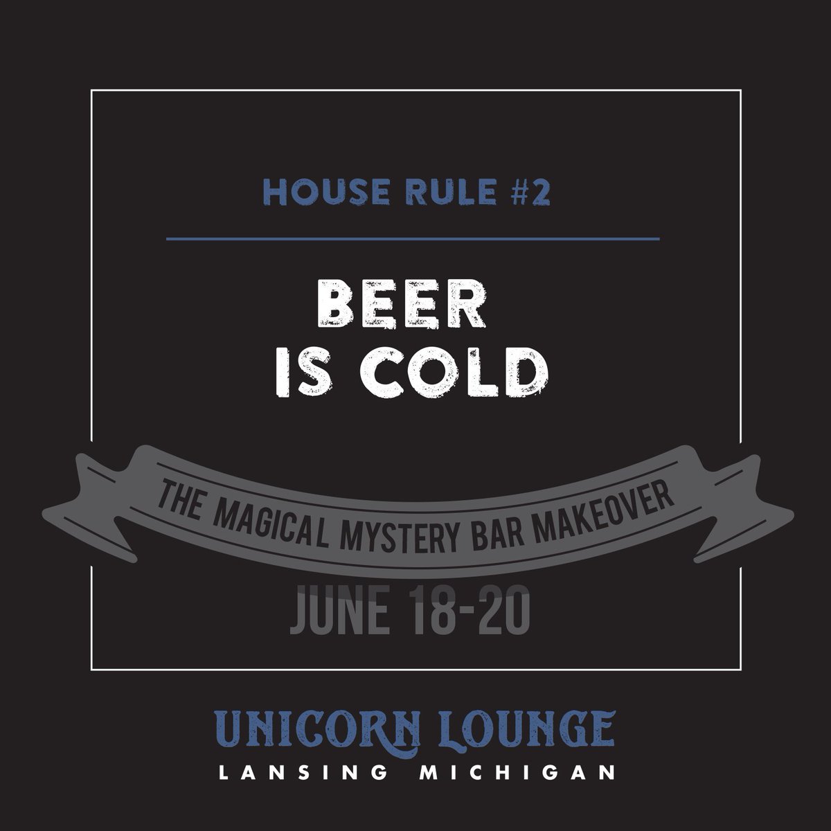 Rule #2: We serve PBR cold and fast. Get your fav UBER driver on speed dial! #UnicornOldtown