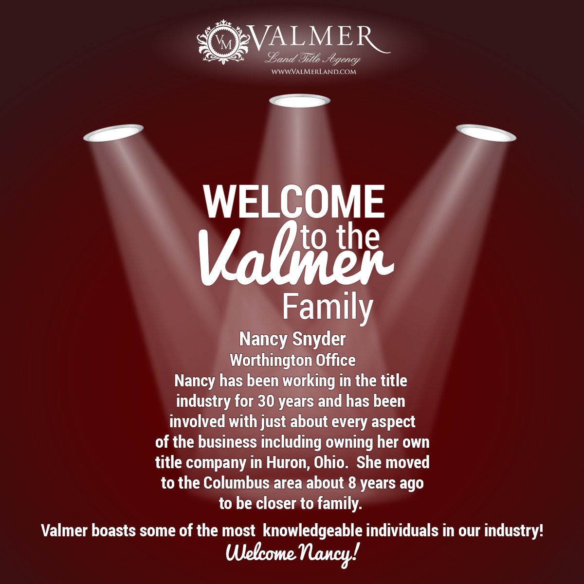 ValMerTitleLLC's tweet photo. Good morning and Happy Friday!  Valmer would like to welcome aboard two new Valmer employees joining the #ValmerFamily! https://t.co/Im7drwMouL