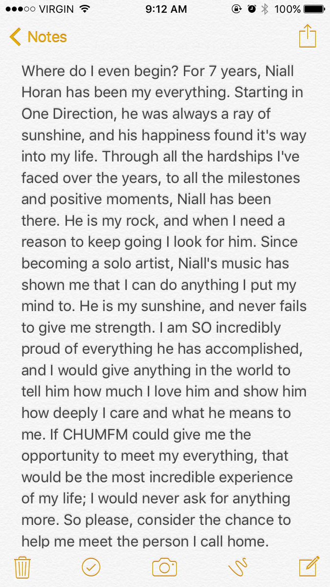 littleliarnjhes's tweet photo. #CHUMFMVIP please RT! getting the opportunity to meet my sunshine this sunday would be the greatest moment of my entire life π @1045CHUMFM https://t.co/mhHg8Aw0zR