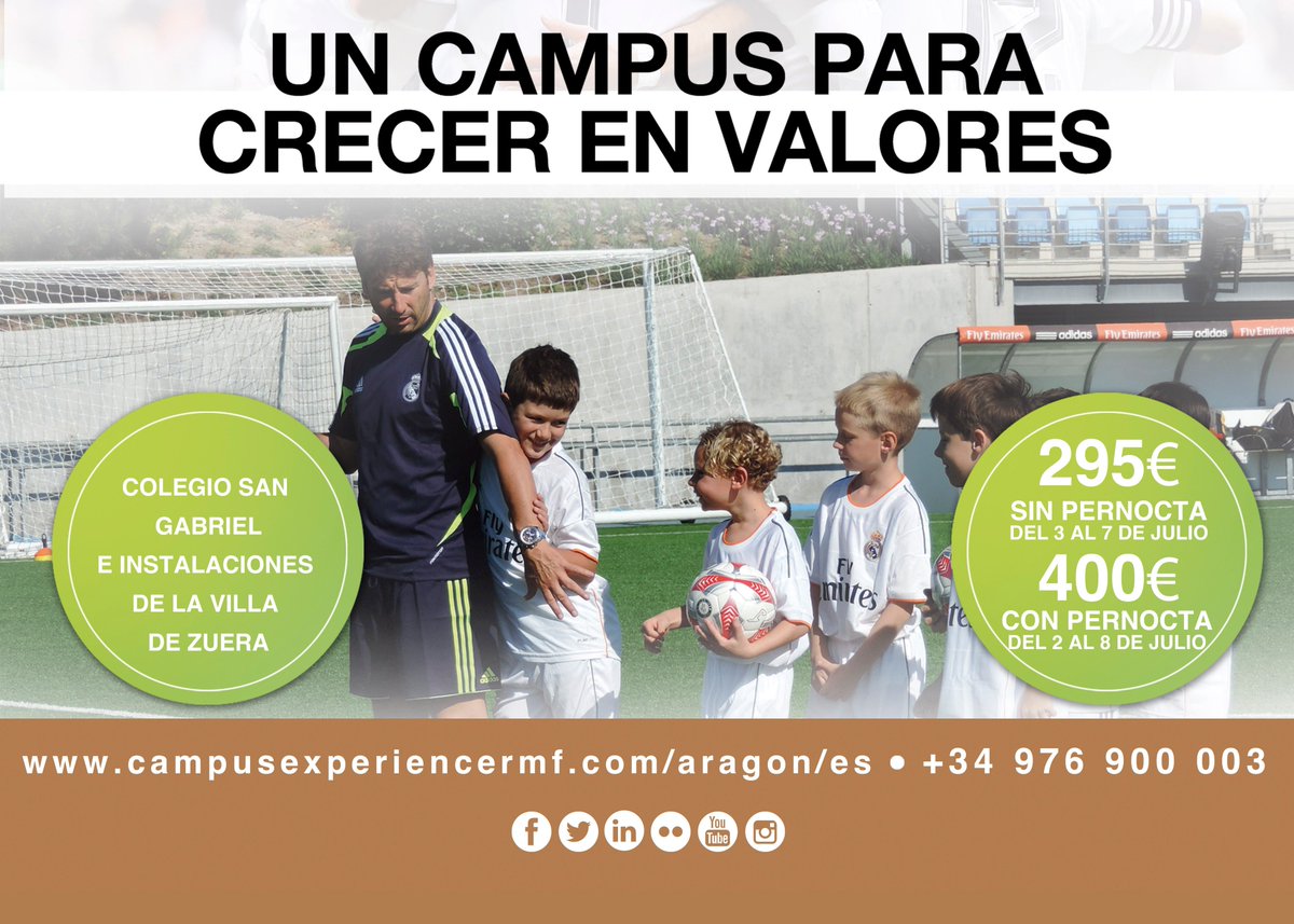 Cefrm_Aragon's tweet photo. #CampusExperience de la @Fun_Realmadrid en Aragón, del 3 al 7 de julio en @SanGabrielZuera https://t.co/hZm6yDIPRM https://t.co/S2gO2U1BA5