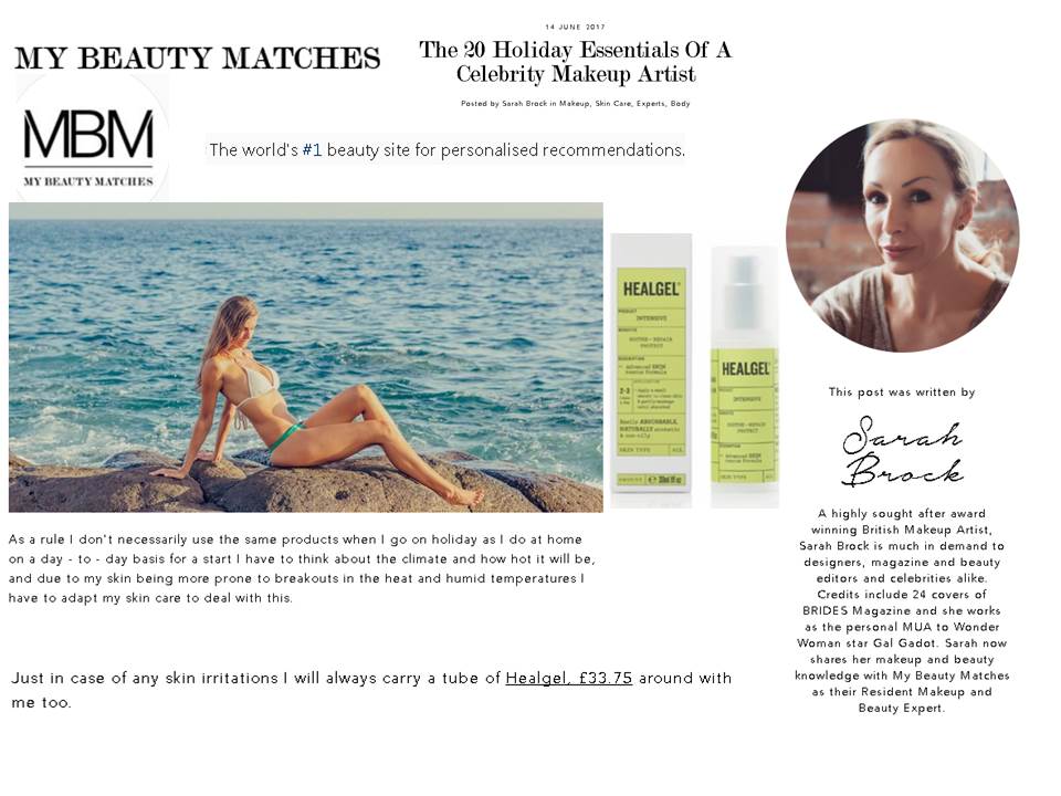 HEALGEL's tweet photo. Celebrity make-up artist @SARAHBMUA describes #HealGel as a holiday essential for irritated skin! https://t.co/HqYELeTHir