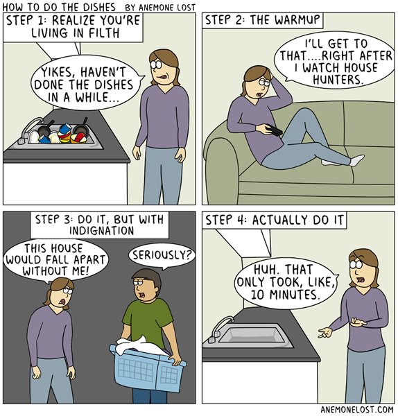 How to do the dishes #comic #webcomic
