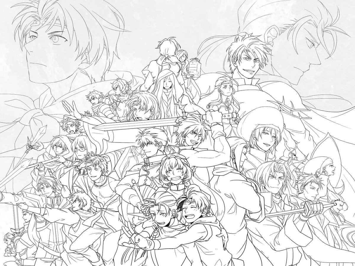 そしてどっちかっていうと幻想水滸伝2クリア絵の方が気が狂ってる  全員わかるかな!?キャラの描き分けができてないからネ! 