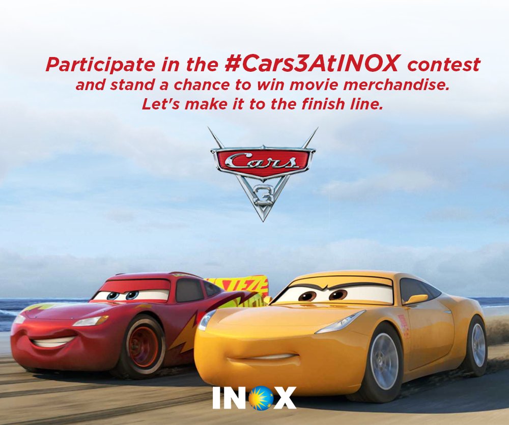 INOXMovies's tweet photo. Participate in the #Cars3AtINOX contest and let's make it to the finish line, together.
Are you ready?

#Cars3 https://t.co/t7TXWdWsNP