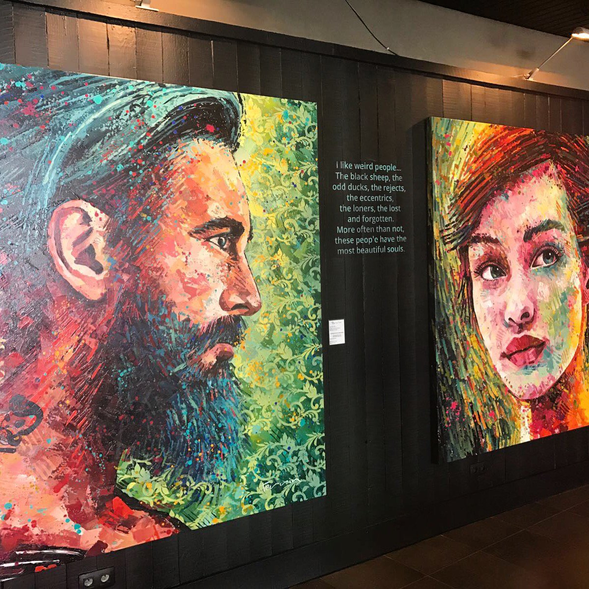 terrinArt's tweet photo. A nod to being different at my solo show FEARLESSLY AUTHENTIC in #Brugge #Belgium @arts4lee @Awesome_Art @Indie_Art @ShoutoutNetwork https://t.co/lzkgy70Xvf