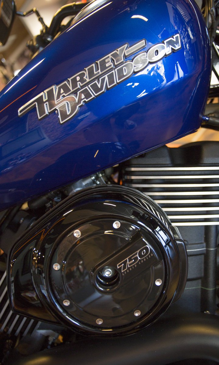 HarleysOfMalta's tweet photo. A detail of the beautifully formed teardrop fuel tank of the #Street750 Milwaukee steel topped with a 3-D chrome badge... https://t.co/1yv0ZBN5AA