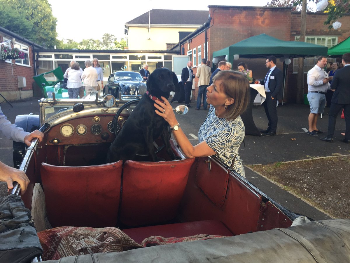 tony_jardine's tweet photo. I do know that the lovely black dog was as popular as the Bentley. #stayedput https://t.co/yrzuMdyQpF