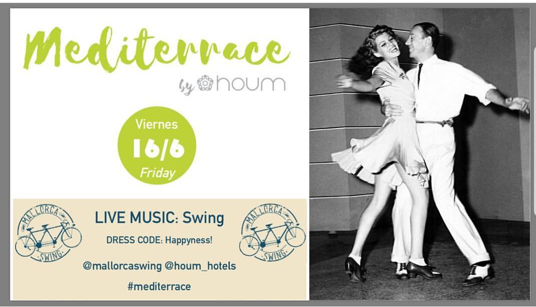 A les 20h molt de swing en un ambient de luxe <a href="/houmhotels/">Houm Hotels</a> #mediterrace #swing #ballada #lindyhop #terrassa #gin