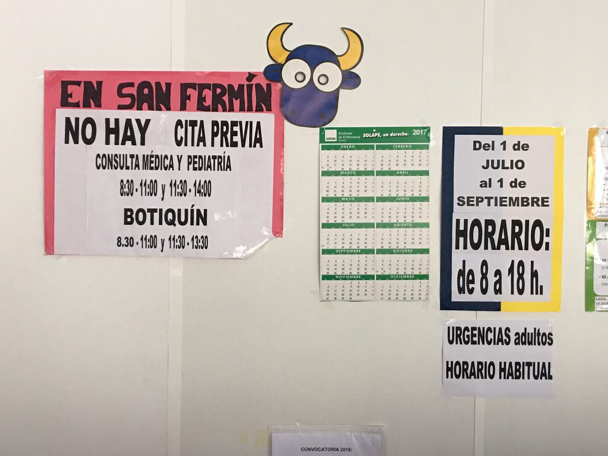 sanferminlive's tweet photo. Se acerca #sanfemin y se nota hasta en el ambulatorio, ¿Es así @mistertestis ? https://t.co/THpQuNPNeZ
