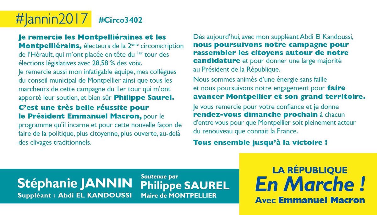 #Circo3402 @janninsteph c'est du logement abordable et la renovation urbaine. C'est un projet Social pour Montpellier.
VOTEZ #Jannin2017