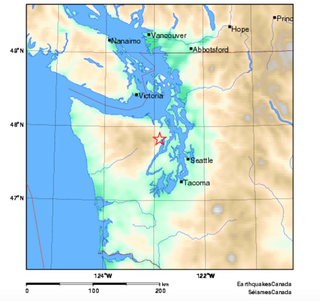 Did you feel shaking on southern #VancouverIsland last night? Yes, it was an earthquake. M3.6 in #WA, tell us here:
earthquakescanada.nrcan.gc.ca/dyfi-lavr/know…