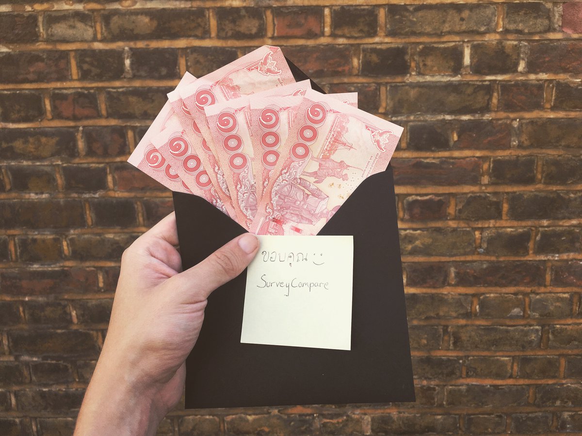 SurveyCompareTH's tweet photo. ทำแบบสอบถามแล้วรับเงิน
รับ50บาทต่อแบบสอบถาม สมัครฟรีที่นี่ => https://t.co/WDWuz2mcJb https://t.co/FTI47H2gec
