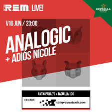 lacultureria.com/hoy-regresa-an…
<a href="/Analogictheband/">ANALOGIC</a> <a href="/AdiosNicoleBand/">Adiós Nicole</a> <a href="/SalaRem/">Sala REM</a>