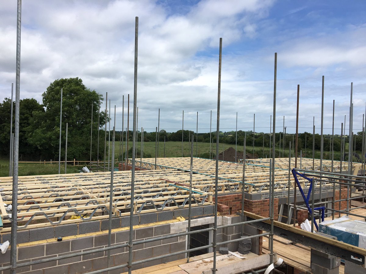 Productive first day on site for <a href="/amccarpentryltd/">AMC Carpentry Ltd</a> @ #Stratfordhomesdevelopment  #posi-joists