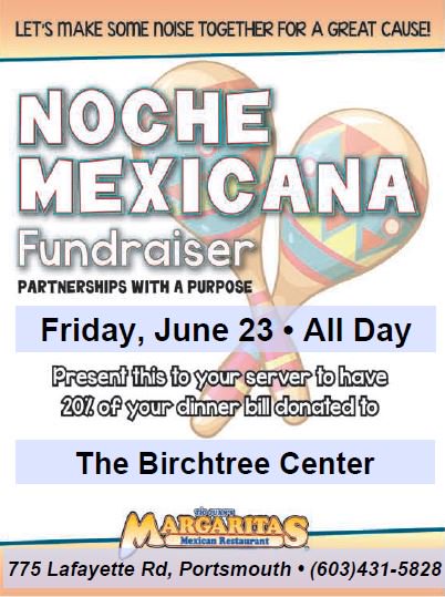 BirchtreeNH's tweet photo. Join us this Friday @MargsMex in Portsmouth for #BirchtreeNH's Noche Mexicana fundraiser! Show this voucher to your server when you order. https://t.co/VZSWN35lNE