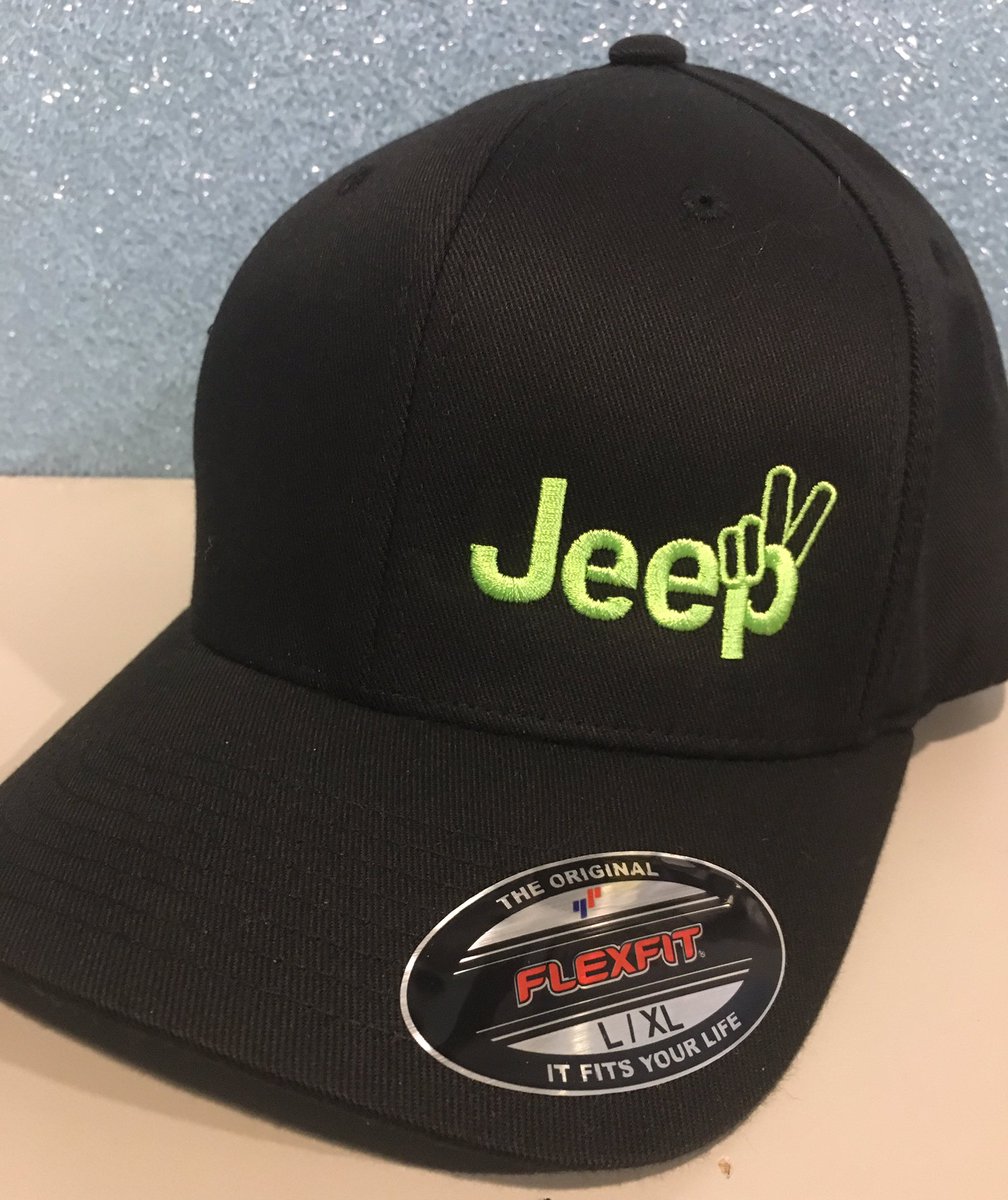customemb11's tweet photo. 💥NEW 💥 Flexfit #Hats with a new #Jeep logo Take a look 👀.You can pick your thread color #JeepWave #JeepLife #Jeephat https://t.co/HGqeVFiAC6 https://t.co/jHwBIgrjTc