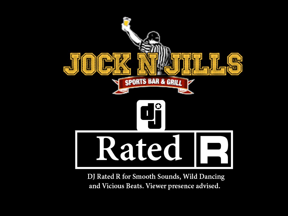 JockNJills1's tweet photo. We are open tonight from 8 PM to 2 AM!  Joining us tonight is DJ Rated R from 10 PM to 2 AM! https://t.co/W4XpHZIJhU