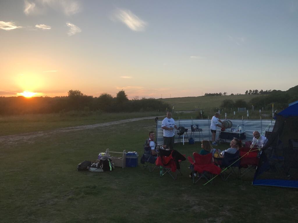 Waves_Training's tweet photo. 2 of our own arriving at checkpoint 2 of #Waves100 in the sunset & smiles all round from runners & support crew #fundraising @SSAFA https://t.co/BYwR96h1e0