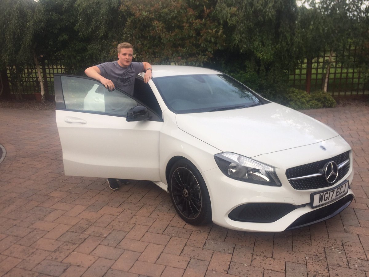 @_jackirwin from our IT dept, taking delivery of his new company car #Mercedes #AMG Night Pack Edition ... retains the title coolest geek 👍🏼