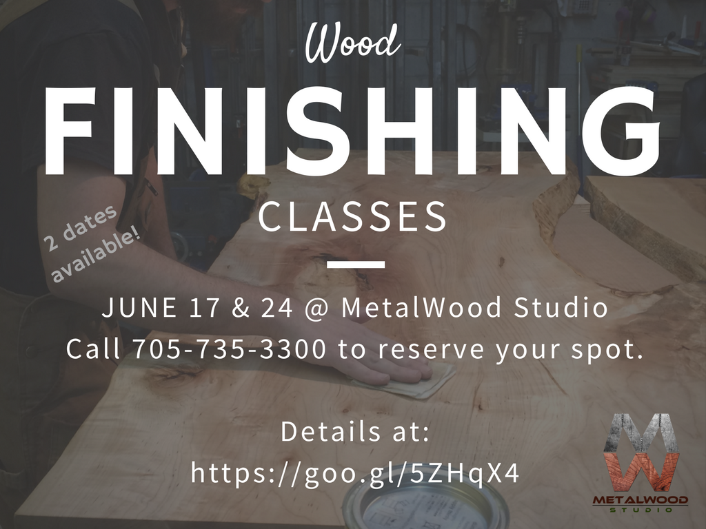 MetalWoodLive's tweet photo. Second #WoodFinishing class added! Details at https://t.co/uMMD1UgQmb
#liveedge #workshops #barrieunexpected #coolclasses #thingstodo #wood https://t.co/JVjkB3vHMy