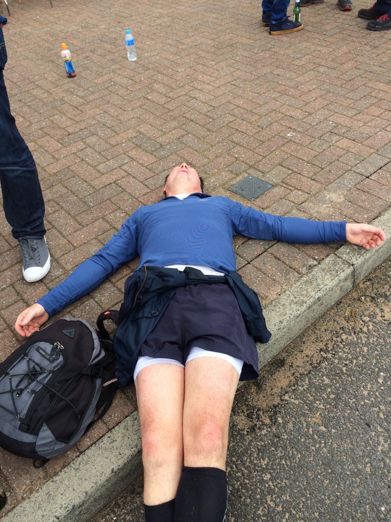 MarkSapinvert's tweet photo. Properly knackered. Well done DD. #robworboyschallenge https://t.co/42wLVEhTLl