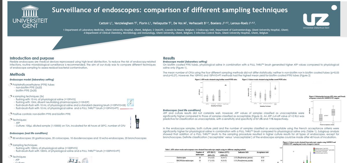 OneLIFEBF's tweet photo. EN version of Comparative study published at #ECCMID2017 on sampling methods re endoscope contamination #biofilm #infectioncontrol https://t.co/h6At8ghqQG
