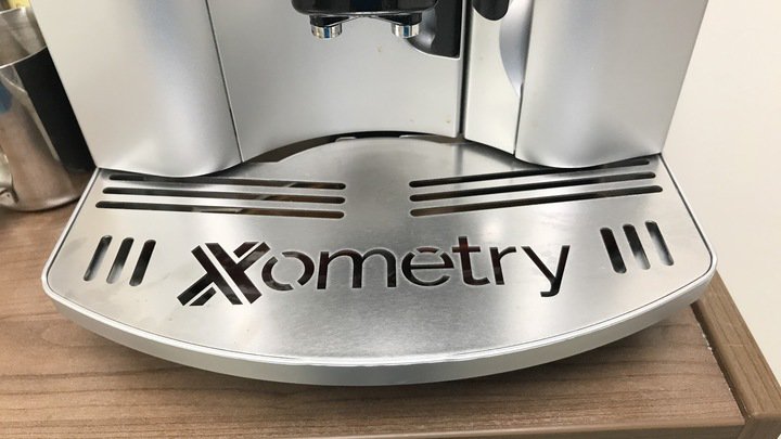 Xometry's tweet photo. When coffee machines break... our engineers find a way. #MoreEspresso #LessDepresso #Xometry https://t.co/tI6OB7kYKN