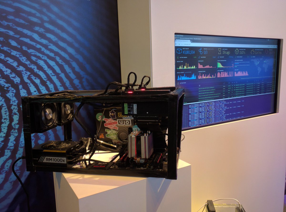 Ma palme du stand #vivatech le plus cool va à <a href="/EYFrance/">EY France</a> pour son rig de mining #ethereum 
Merci à <a href="/jdetychey/">Jerome de Tychey 🦇🔊</a> pour les explications