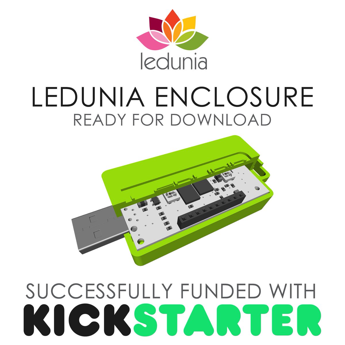 ledunia_stick's tweet photo. The enclosure for #ledunia is now ready for download (STL file for 3D print): https://t.co/uABnoo5VhE Add 4 neodymium magnets, size: Ø2x2 mm https://t.co/fkYPtJkkoI