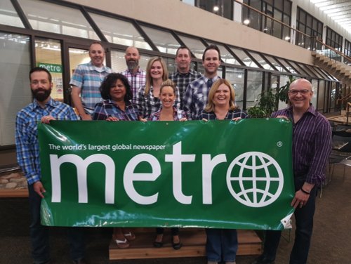 thestarcalgary's tweet photo. The Metro Calgary team sporting #PlaidForDad today! https://t.co/tzpuUgZQwu