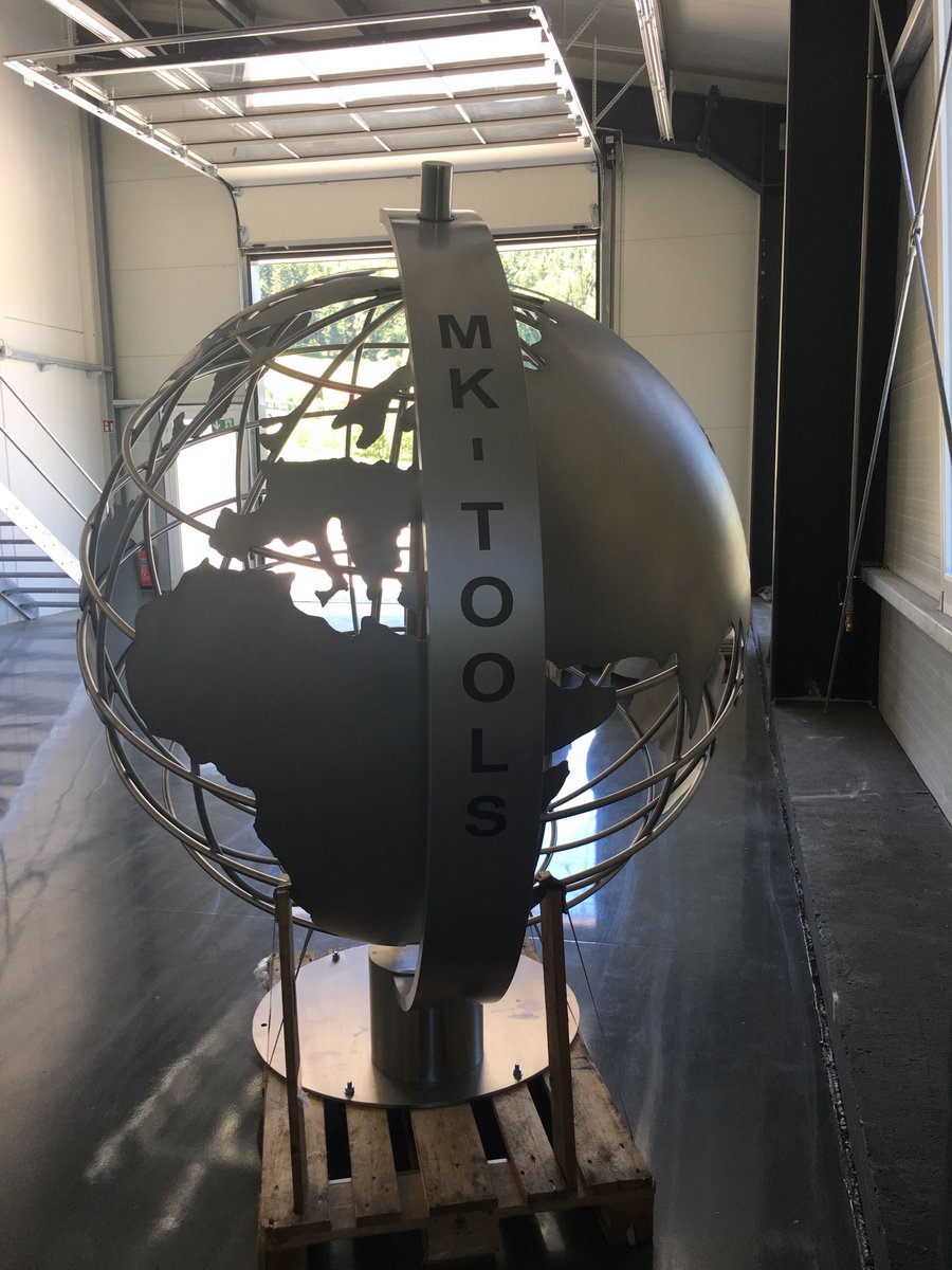 MonaghanTooling's tweet photo. MK's newly expanded production facility. Sneak peak of MK Globe for fountain at the entrance! #world-class #MKTools #MTG #customcarbide https://t.co/VLWhP4obx8