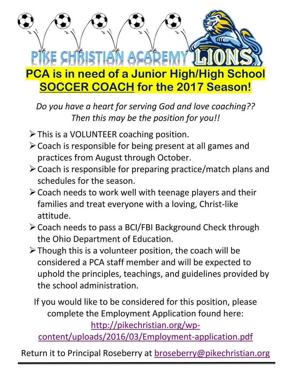 PCAWaverlyOH's tweet photo. If you would like to be considered, please complete the Application: https://t.co/7BSwHzMqjH
Return it to broseberry@pikechristian.org https://t.co/6kg59xMOcF