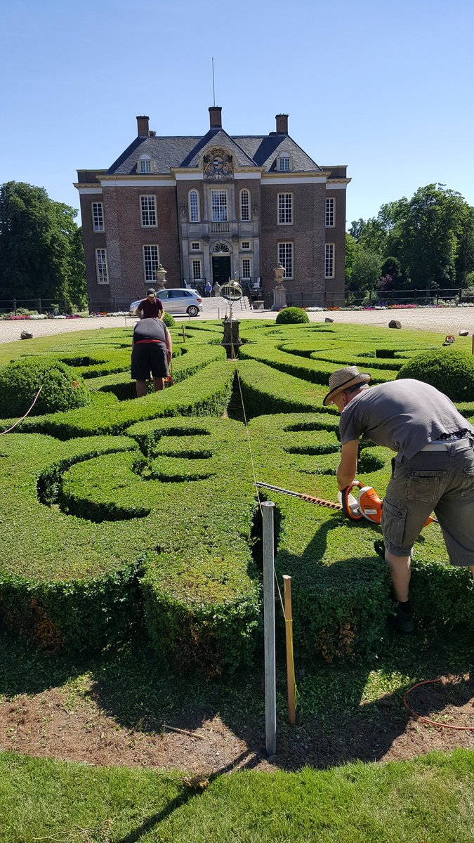 HuisMiddachten's tweet image. #Buxus is weer minitieus gesnoeid door onze vaklui. Dankzij preventie van onze sponsor #topbuxus schimmelvrij!