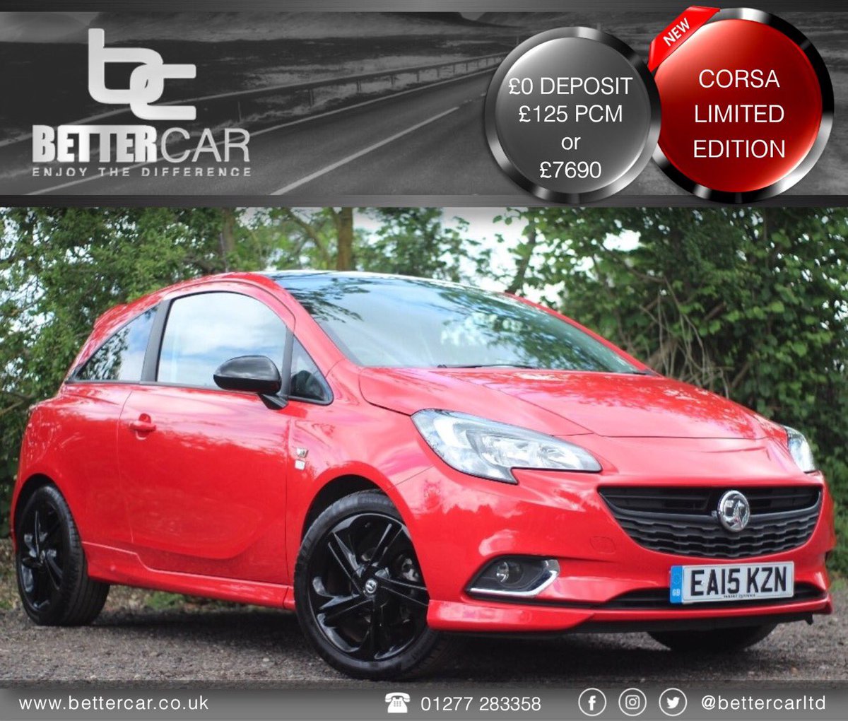 bettercarltd's tweet photo. 🔴VAUXHALL CORSA LIMITED EDITION
🔴£0 DEPOSIT £125 PCM or £7690
📞01277 283358

#bettercar #usedcars #brentwood #essex https://t.co/OAraFdCQTB