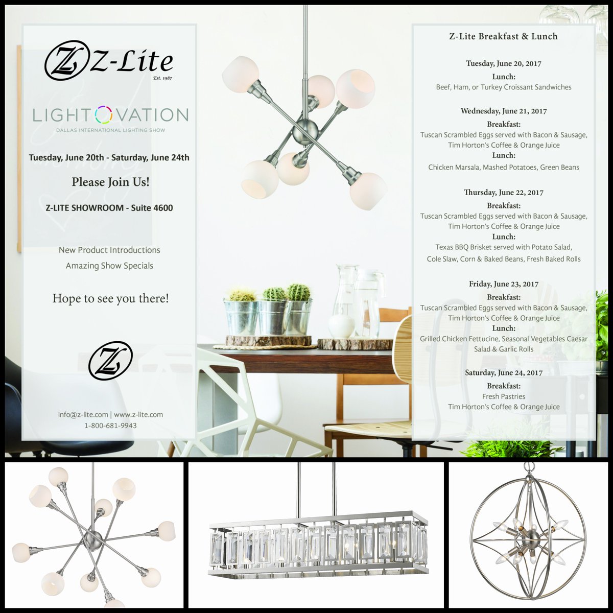 ZliteInc's tweet photo. Are you in the #Dallas area? Join us for #lightovation from June 20th to June 24th! Here is a taste of what we have to offer! #zlite https://t.co/yVNoz0ktdO