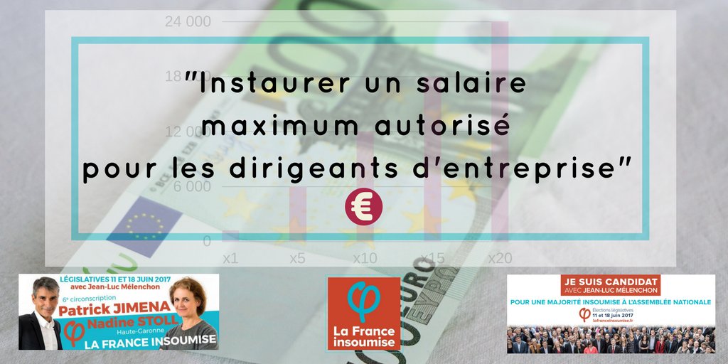 PatrickJimenaFI's tweet photo. 🌿 "Instaurer un salaire maximum autorisé pour les dirigeants d'entreprise"
#LegislativesFI #circo3106 #Jimena2017  https://t.co/OTiOBweL67 https://t.co/yYT1Su80k9