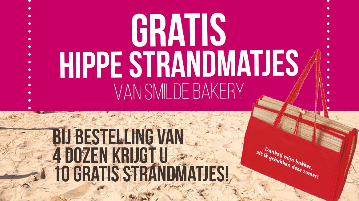 Gratis strandmatjes bij <a href="/smildebakery/">Royal Smilde Bakery</a> Lees meer in bakerynext.nl nr. 10 pag. 8