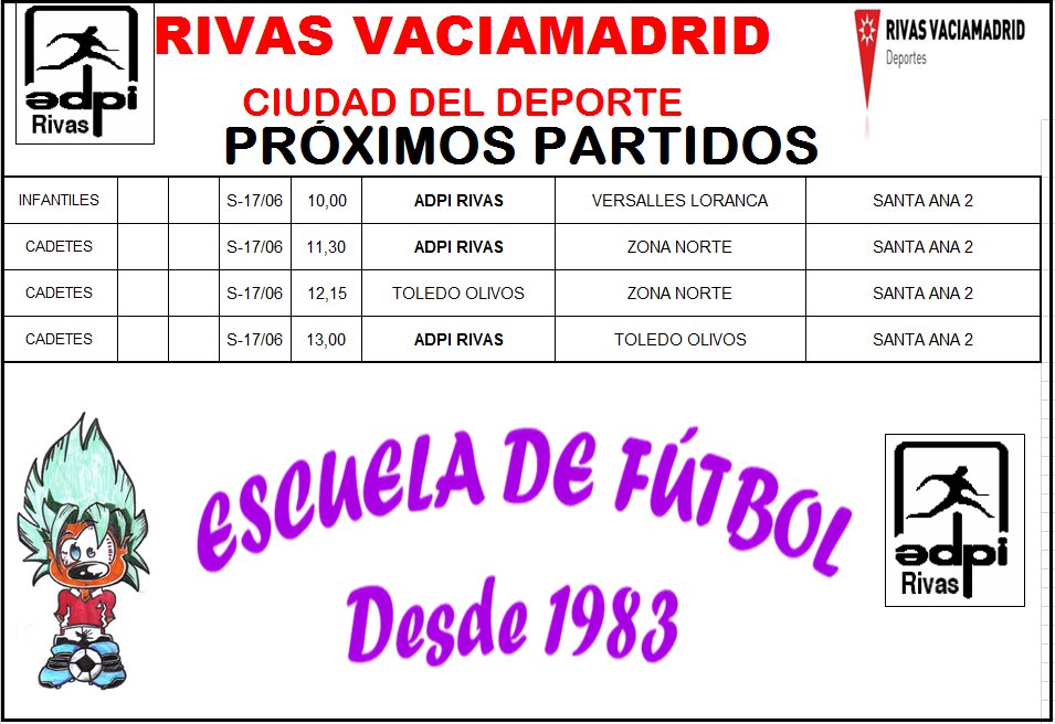 Horarios próximo fin de semana 17 junio 2017