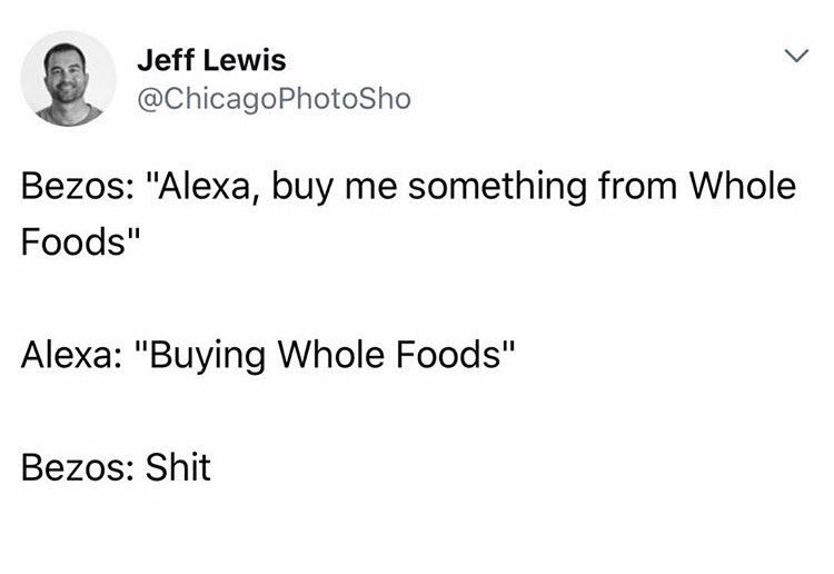 mbmclaughlin's tweet photo. LOL $AMZN $WFM https://t.co/qc1LlYXa4z