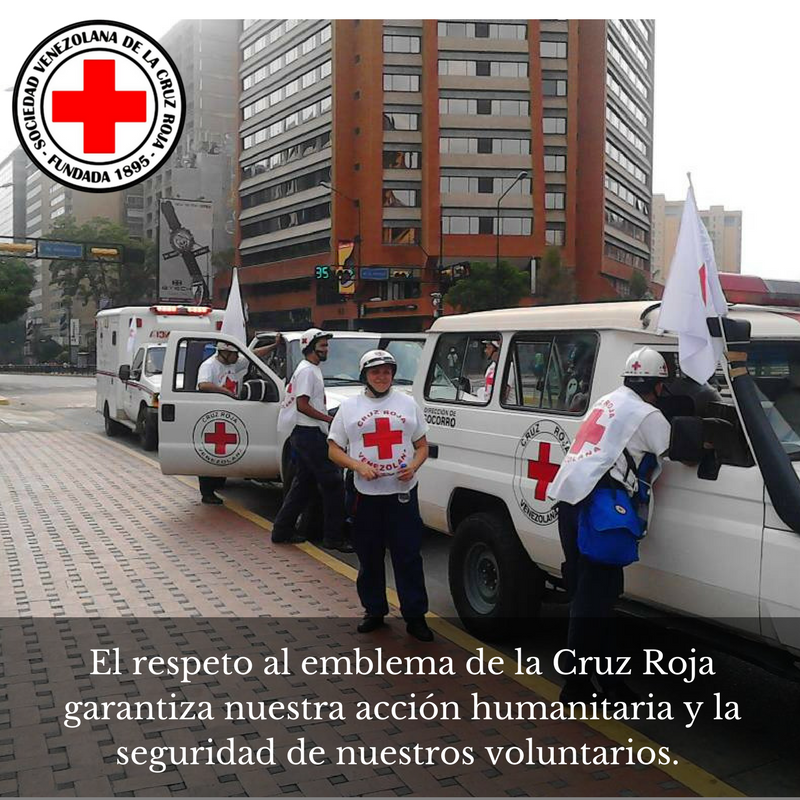 El respeto al emblema de la #CruzRoja garantiza nuestra acción humanitaria y la seguridad de nuestros voluntarios.