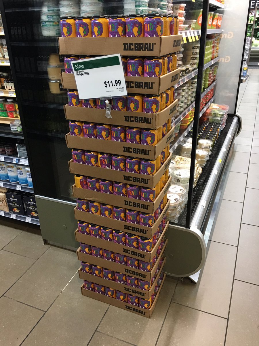 ChrisDowneastDC's tweet photo. Missed out on @dcbrau Pride Pils? There's plenty left at @WholeFoods in Tenleytown! #queeryourbeer https://t.co/ozsdXZJz3E