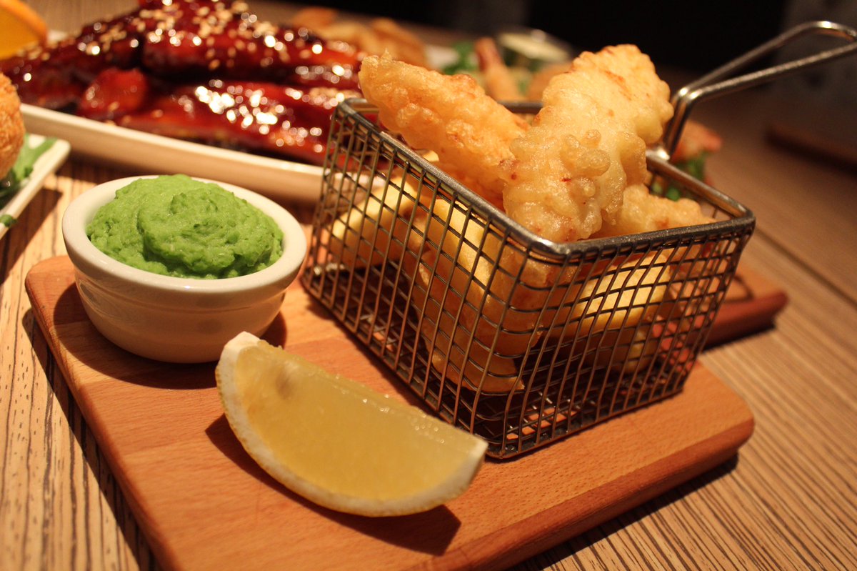 Have you tried our mini Fish and Chips with minted pea purée? You really should! #FishAndChips #Tapas #Lytham