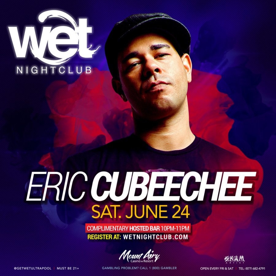Get Wet Ultra Pool (@getwetultrapool) on Twitter photo 🍾 <a href="/DJEricCubeechee/">dj eric cubeechee</a> is making his Get Wet debut in 8 DAYS. You're gonna want to get tickets. Trust us. 👀🙌 bit.ly/getwetlineup 🍾 <a href="/DJEricCubeechee/">dj eric cubeechee</a> is making his Get Wet debut in 8 DAYS. You're gonna want to get tickets. Trust us. 👀🙌 bit.ly/getwetlineup