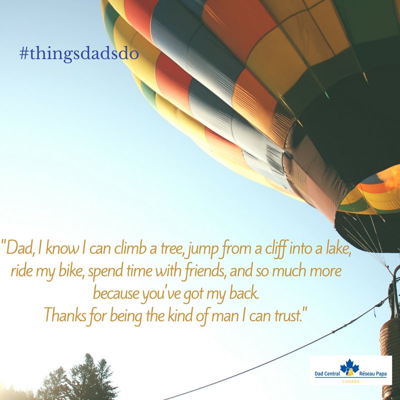 dadcentral_can's tweet photo. Hey Dad, kids love it when they know you've got their backs in all challenges they face in life. #fatherfactfriday #thingsdadsdo #FathersDay https://t.co/srSGTXC6VV