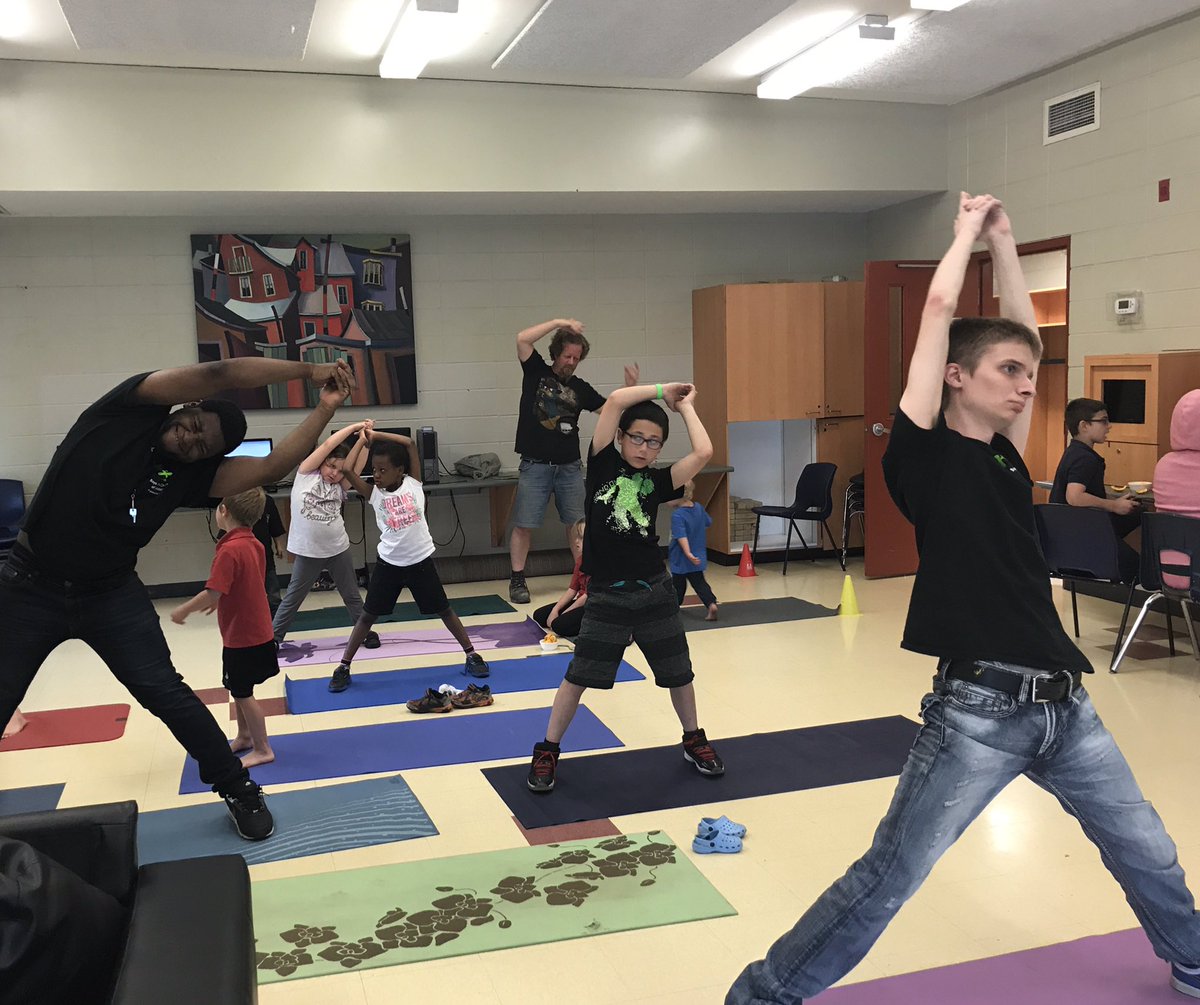 BGCHamHal's tweet photo. Thanks @ymcahbb #YonWheels for leading and engaging yoga session with our children from drop in programs! #Yoga #Community https://t.co/W4AfSIrZoW