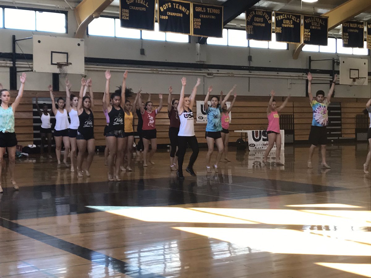 Working hard on dance technique at the first USA camp of the summer at Lincoln HS, San Jose, CA.  #StrongAsOne #usacamps