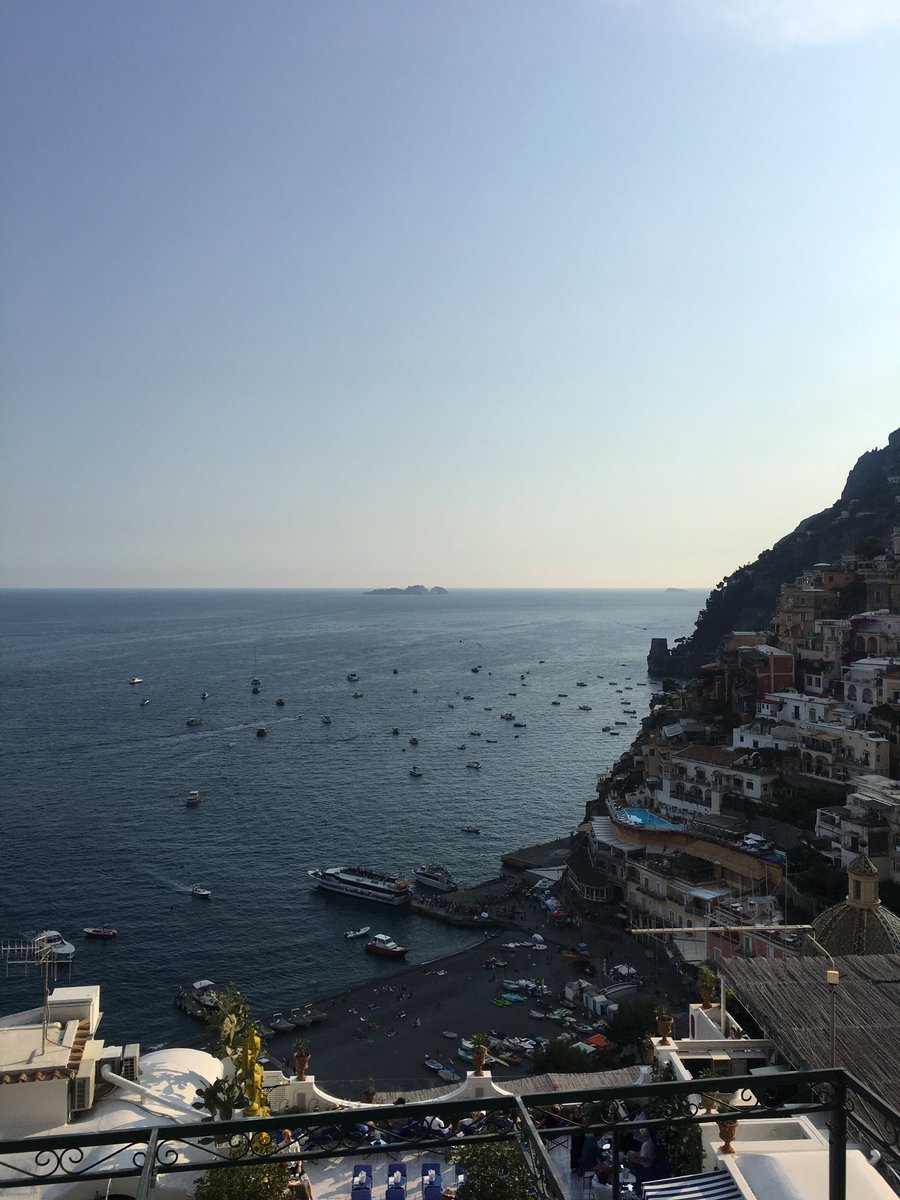 Cjpittsy's tweet photo. Evening view from our balcony in Positano. https://t.co/cMLaTn4pFj