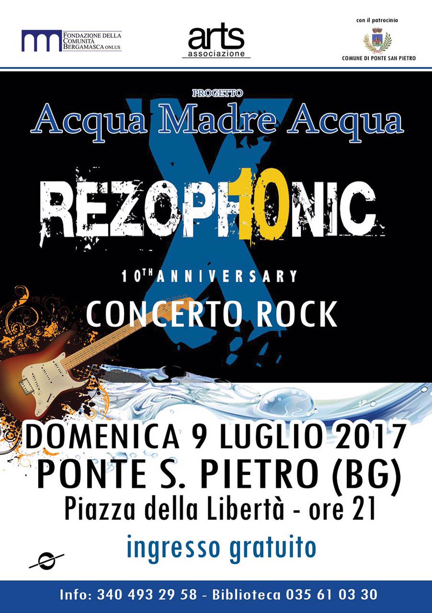 RezoOfficial's tweet photo. Nuovo appuntamento #RezoLIVE!
9 Luglio a Ponte San Pietro (BG) alle ore 21.00 in Piazza della LibertΓ ! π Ingresso gratuito! Non mancate! π€π» https://t.co/hkORjicOzu